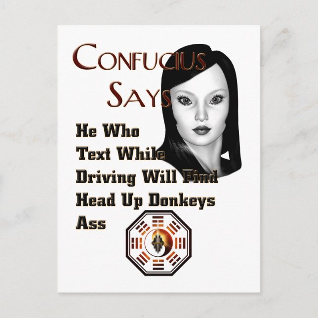 Confucius Says Postcard (Front)