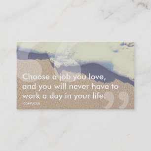 confucius success quote business card