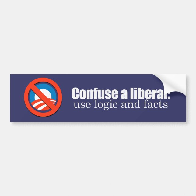Confuse a liberal Bumpersticker Bumper Sticker (Front)