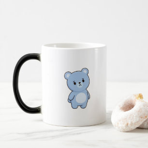 Confused Bear Minimal Kawaii Style Magic Mug