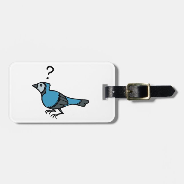 Confused Bird Luggage Tag (Front Horizontal)