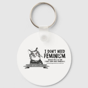 Confused Cats (for light-coloured products) Keychain