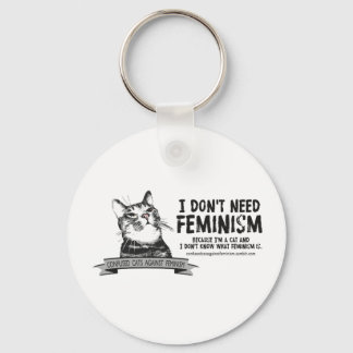 Confused Cats (for light-coloured products) Keychain