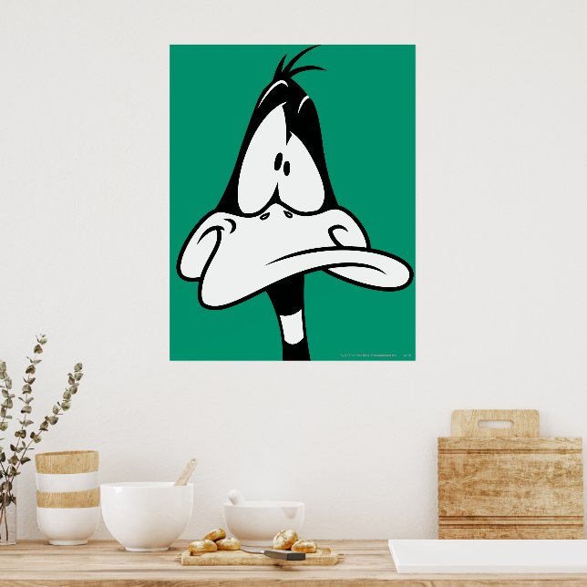 Confused DAFFY DUCK™ Face Poster | Zazzle