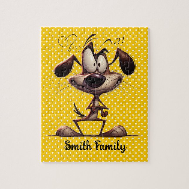 Confused Doggie Personalized Puzzle (Vertical)