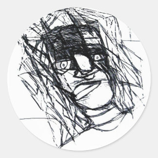 CONFUSED DREAD CLASSIC ROUND STICKER