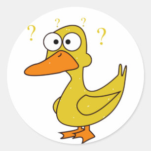 Confused Duck Classic Round Sticker