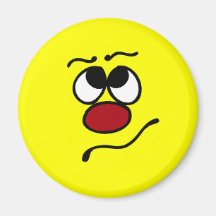 Confused Face Grumpey Magnet