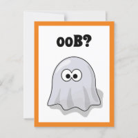 Confused Ghost Says "Oob?" Funny Halloween Cartoon