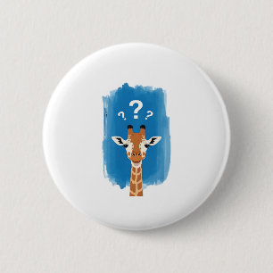 Confused Giraffe Classic T-Shirt 2 Inch Round Button
