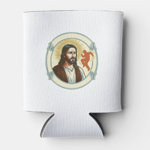 Confused Jesus Viral Dancing Trend Silhouette Vide Can Cooler