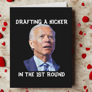 Confused Joe Biden Fantasy Football Loser Drafting Holiday Card