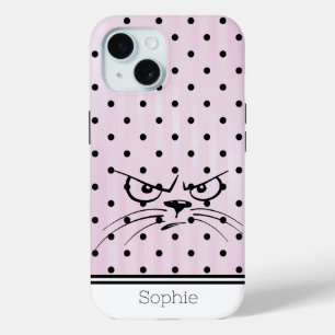 Confused Kitty Custom iPhone 15 Case