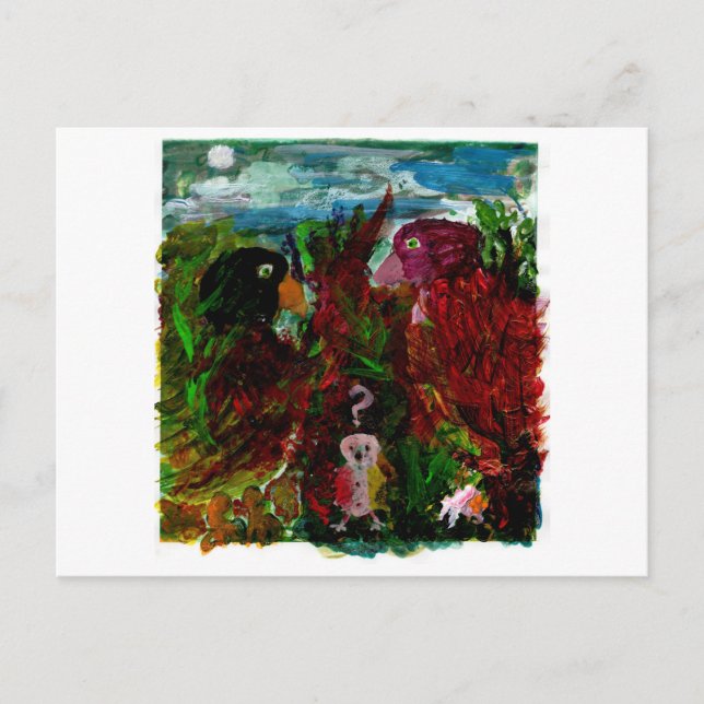 Confused little bird postcard (Front)