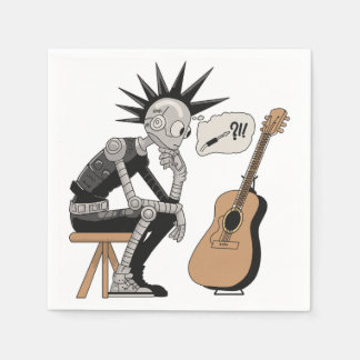 Confused Music Robot Napkin