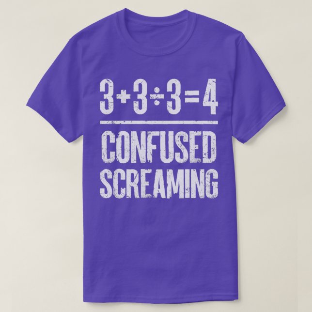 Confused Screaming Algebra Nerd Funny Mathematic S T-Shirt (Design Front)