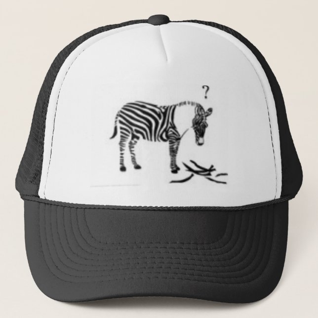 Confused Zebra Trucker Hat (Front)