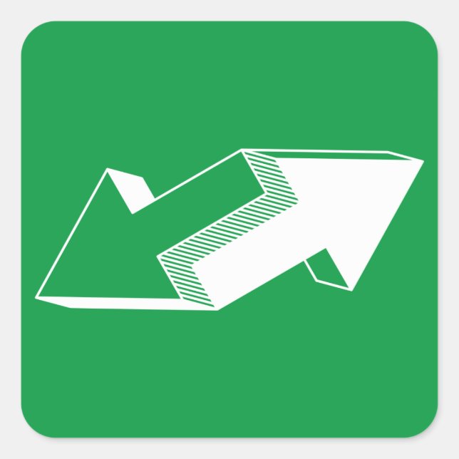 confusing arrows - optical illusion  square sticker (Front)