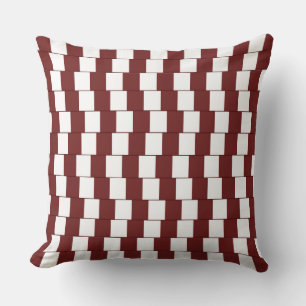 Confusing lines Bordeaux Throw Pillow
