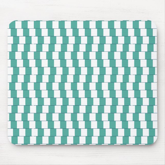 Confusing lines turquoise mouse pad (Front)
