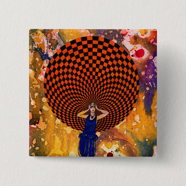 Confusion by Michael Moffa 2 Inch Square Button (Front)