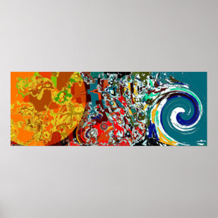 Confusion claire - affiche abstraite