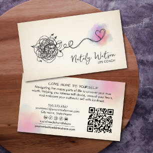 Confusion to Clarity Path Mental Health Therapist Business Card