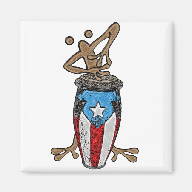 Conga Coqui Taino Magnet (Front)