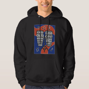 Conga drum musical instrument profesionales Cuba Hoodie