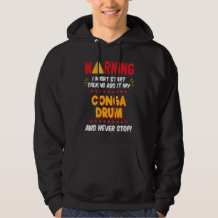 Conga Drummer Drumming Joke Graphic Hoodie