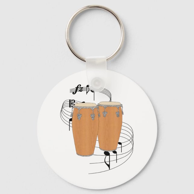 Conga Drums Keychain (Front)