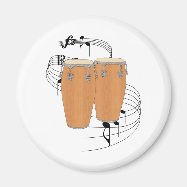 Conga Drums Magnet (Front)