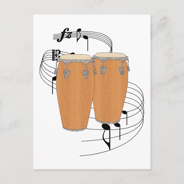 Conga Drums Postcard (Front)