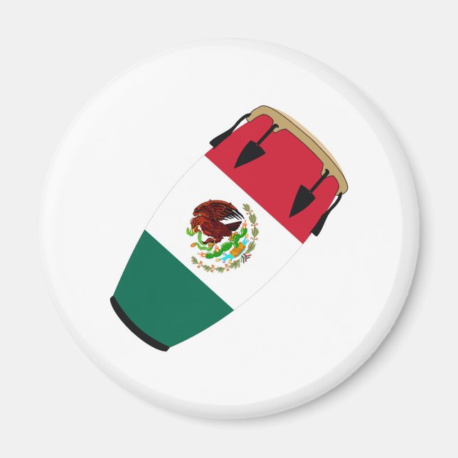 Conga Flag Mexico Magnet (Front)