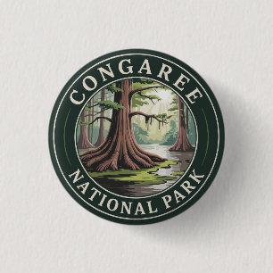 Congaree National Park 1 Inch Round Button