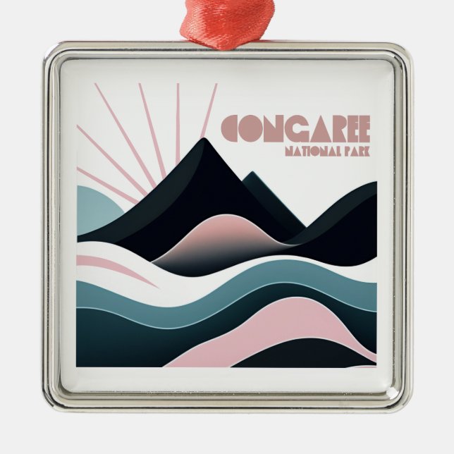 Congaree National Park Coloured Hills Metal Ornament (Front)