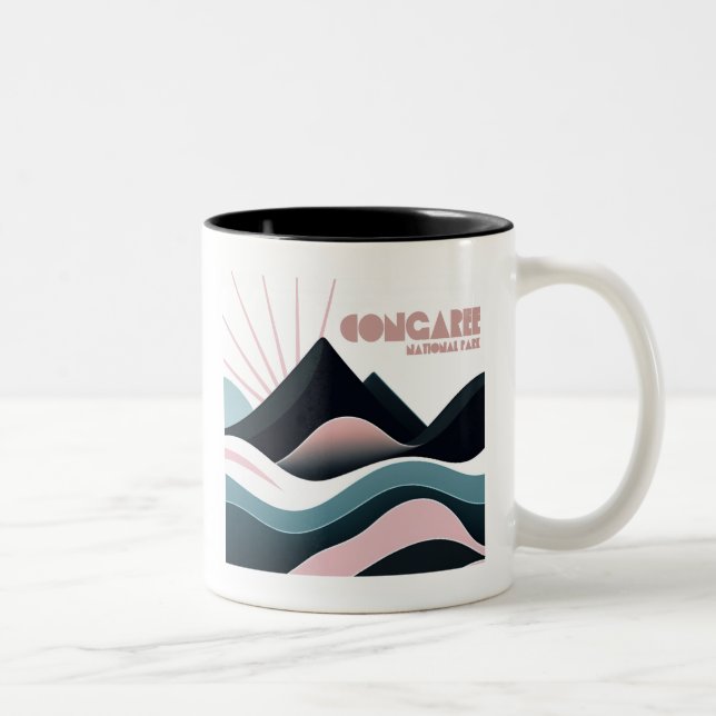 Congaree National Park Coloured Hills Two-Tone Coffee Mug (Right)