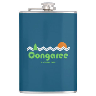 Congaree National Park Retro Hip Flask