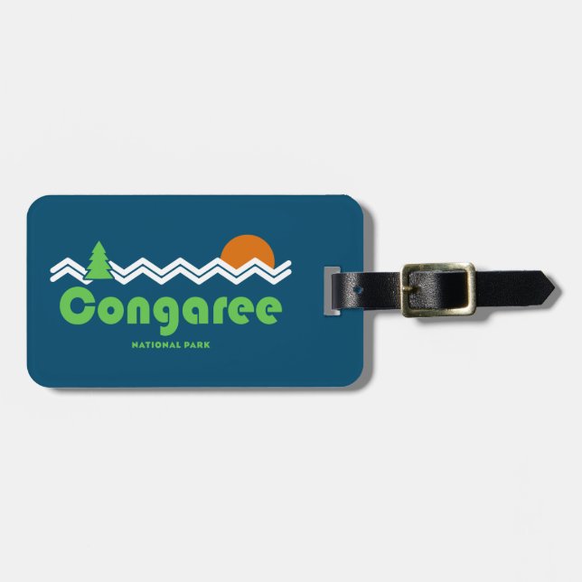 Congaree National Park Retro Luggage Tag (Front Horizontal)
