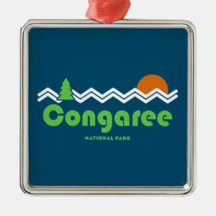 Congaree National Park Retro Metal Ornament