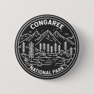 Congaree National Park South Carolina Monoline   2 Inch Round Button