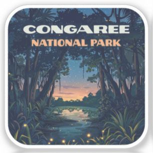Congaree National Park Swamp South Carolina Retro