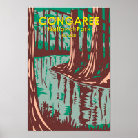 Congaree Parc National de Caroline du Sud Poster V