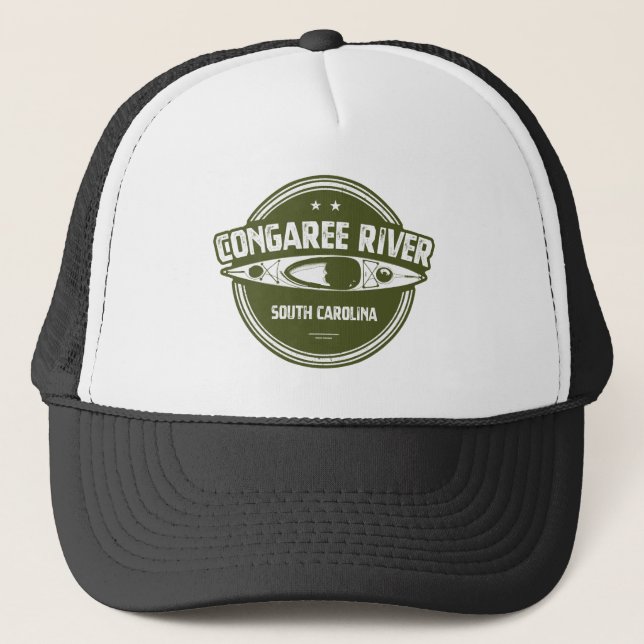 Congaree River South Carolina Kayaking Trucker Hat (Front)