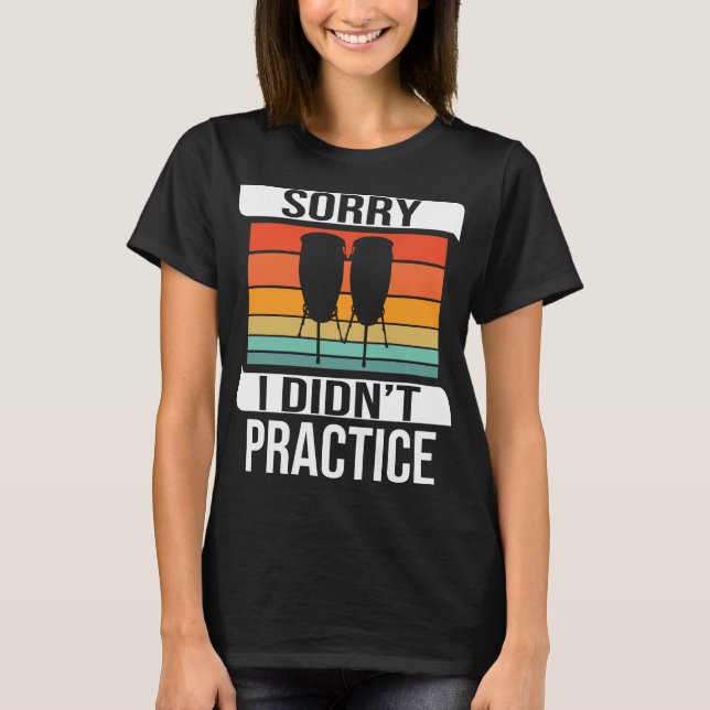 Congas Vintage Percussion Music Instrument T-Shirt (Front)