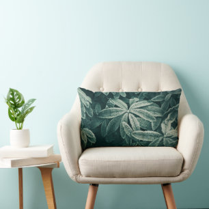 Congelé vert Lumbar Coussin - Design d'art moderne