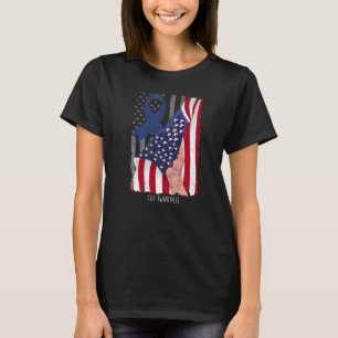 Congenital and Genetic Diseases American Flag Blue T-Shirt