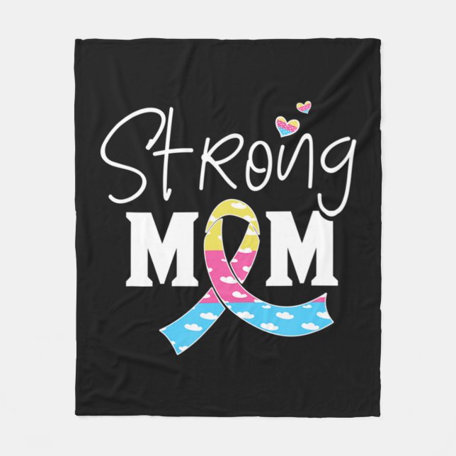 Congenital Diaphragmatic Hernia Awareness CDH Mom  Fleece Blanket (Front)