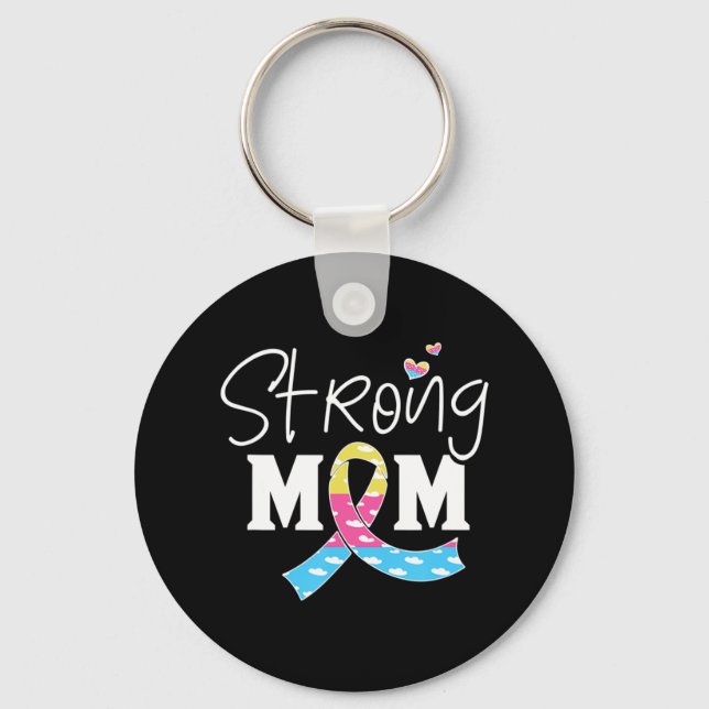Congenital Diaphragmatic Hernia Awareness CDH Mom  Keychain (Front)