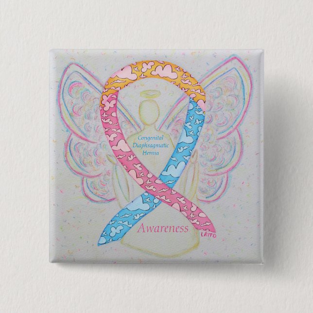 Congenital Diaphragmatic Hernia CDH Awareness Pin (Front)